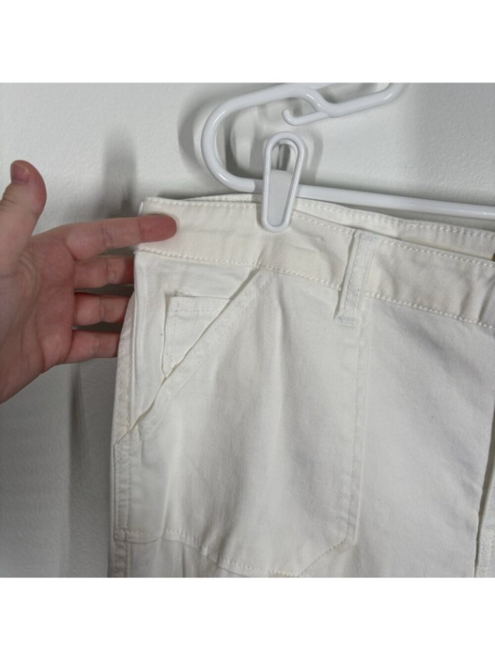 Democracy Women 16 White Stretch Twill Freedom Ankle Skimmer Pants NWT - Picture 5 of 12